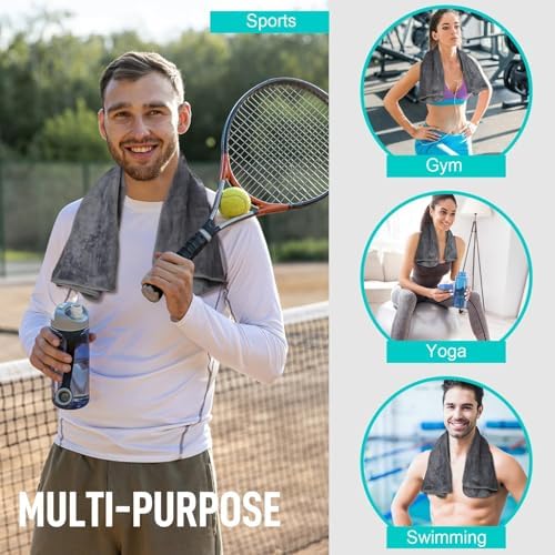 SINLAND Microfiber Gym Towels, Workout Sweat Towel 16x32In - Image 5