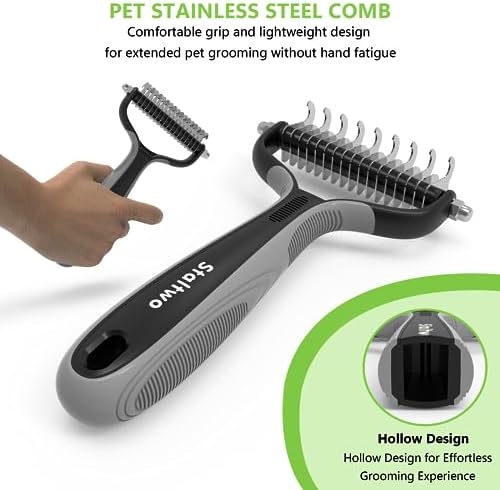 Staltwo Deshedding Dog Brush, Deshedding Undercoat Brush - Image 4