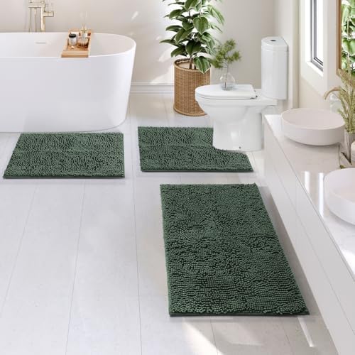 Hearth & Harbor Bathroom Rugs, Chenille Bath Mat - Image 2
