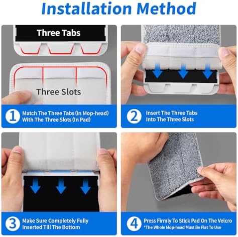 Oshang Flat Mop OG7 Head Refill, 14.5" X 4.5" Flat Mop Pads, Microfiber Mop - Image 7