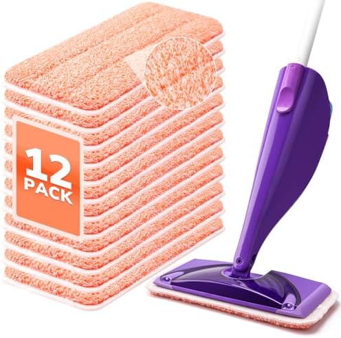 AIR U+ 12 Pack Reusable Scrubbing Mop Pads Refills by AIRU