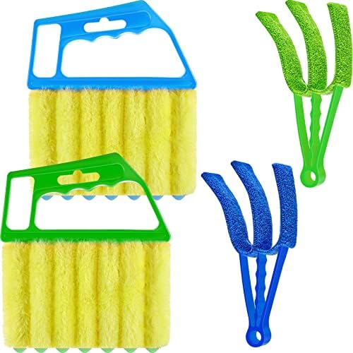 4 Pcs Window Blind Cleaner Tool, 7 Finger Blind by Romooa