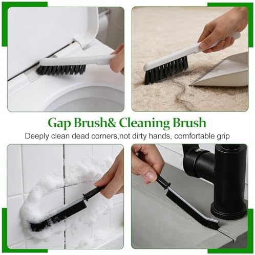 19Pcs Crevice Cleaning Brush Set, Hard Bristle Gap Scrub Tools - Image 4