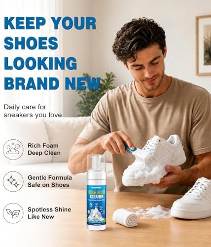 Shoe Cleaner, 6.76 Oz White Shoe Cleaning Kit - Image 2