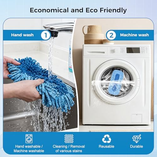 4 Pack Reusable Dust Mop Heads Compatible - Image 6