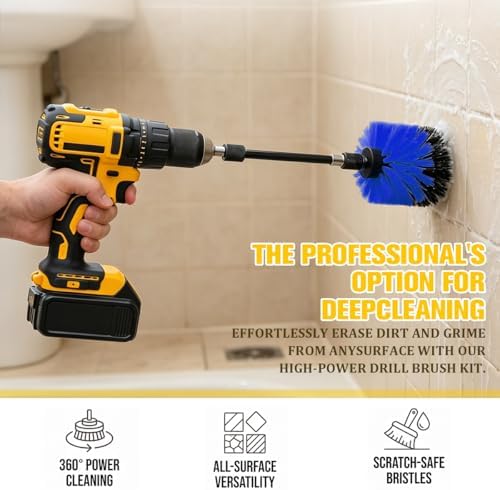 4PCS Car Drill Brush Attachment Set, Vehicle Power Scrub Drill Cleaning Brush - Image 6