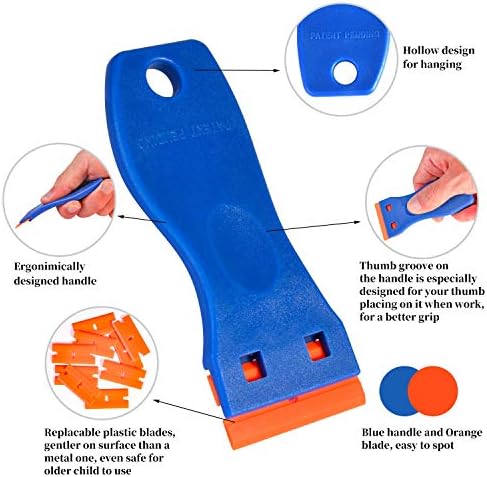 Plastic Razor Blade Scraper, 2 Pack Razor Scraper - Image 2