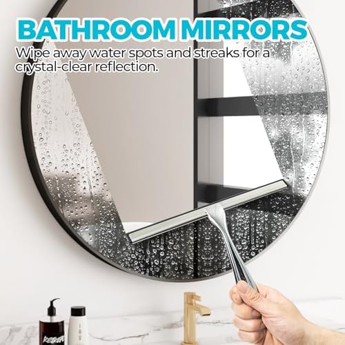 ALFLOD Shower Squeegee for Glass Doors, Tile Walls, Mirrors and Windshields - Image 4