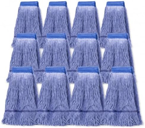 12 Pack Mop Head Replacement, Cleaning Heavy Duty Mop Head Commercial by Hakfhsd