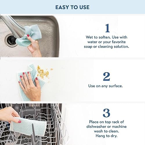ELYN Swedish Dishcloths, Reusable & Washable Sponge Cloths, Absorbent Cleaning - Image 4