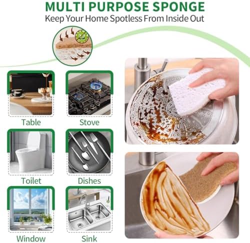 Sponges Kitchen Natural Dish Sponge Plant-Based Biodegradable Compostable - Image 5