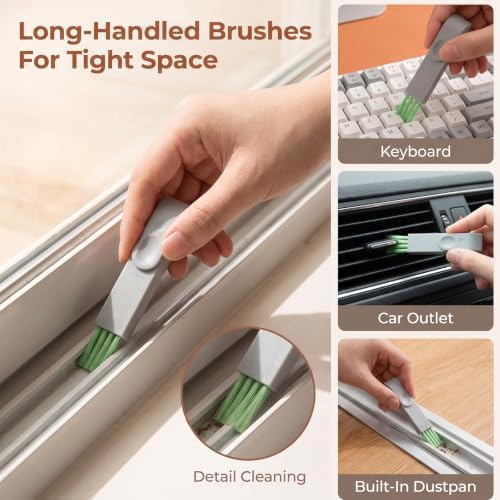 2 Pcs 2 in 1 Groove Cleaning Brush Window Track Crevice Cleaner - Image 7