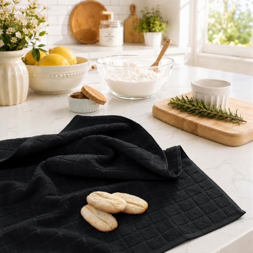 Kitinjoy Premium Cotton Check Kitchen Towels 6 Pack - Image 6