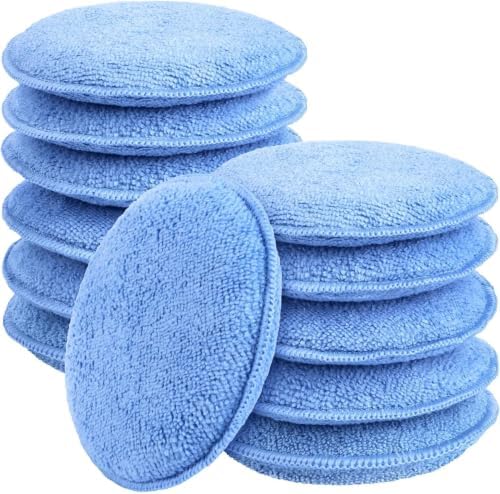 AIDEA Car Wax Applicator Pad, Microfiber Applicator Pad, Polishing Pads-12pk by AIDEAHOME
