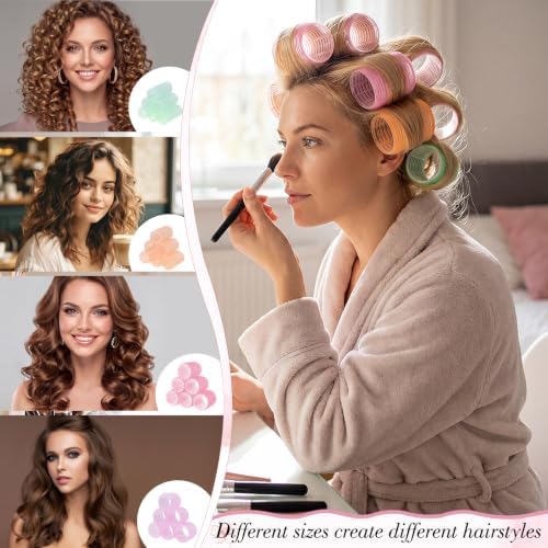 Obeoby 4 Sizes Hair Rollers Curlers Set - Image 4