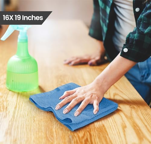 Utopia Towels Kitchen Bar Mops, 12 Pack 16x19 in 100% Cotton, Electric Blue - Image 2