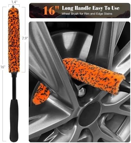 YeewayVeh 7PCS Motorcycle Cleaning Kit, 2-Size Bendable Wheel Brush - Image 4