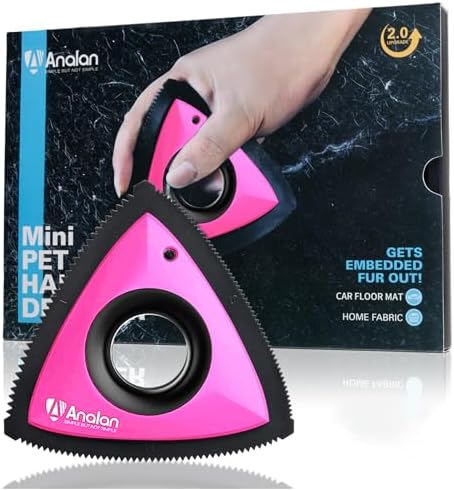 Analan Mini Pet Hair Remover for Car Detailing Dog Hair Tool Brush by ANALAN