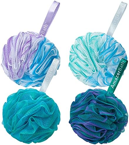 AmazerBath Loofah Sponge 75g/Piece, Exfoliating Bath Sponge Body Scrubber by AmazerBath