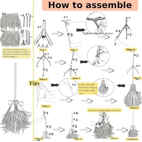 Rtteri 5.2ft Halloween Light-up Witches Broom Decoration - Image 4