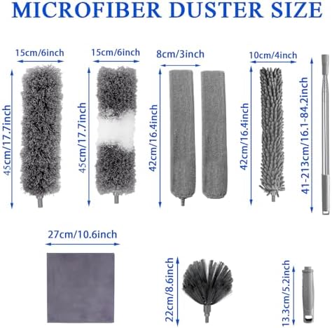 Dusters for Cleaning, Bendable Extendable Long Feather Duster for Cleaning Fan - Image 6