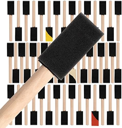 Mister Rui 50-Pack 1 Inch Sponge Paint Brushes by MisterRui