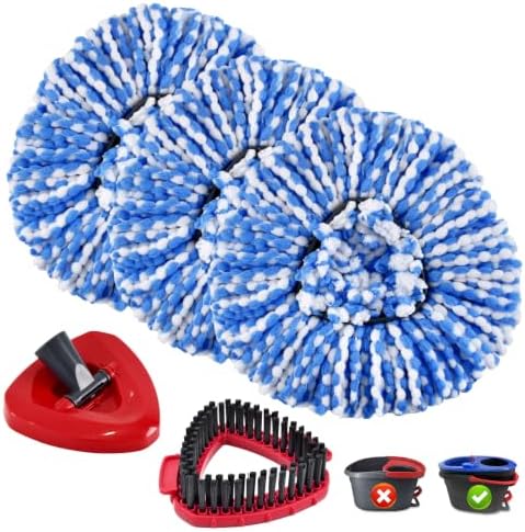 Mop Heads Replacements for Ocedar, Spin Mop Replacement for O-Cedar RinseClean by Uoiispet