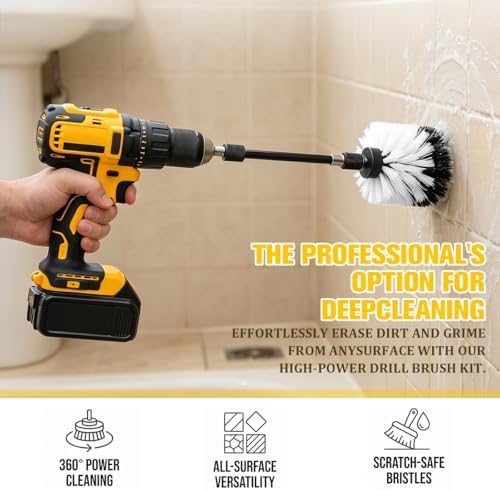 4PCS Car Drill Brush Attachment Set, Vehicle Power Scrub Drill Cleaning Brush - Image 6
