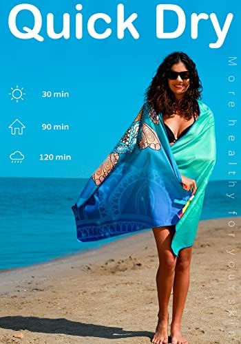 Widdonen Microfiber Beach Towel, Compact 4 Pack-71x32 Inch - Image 5