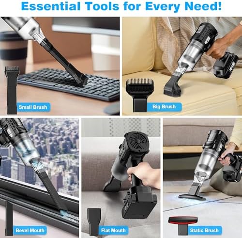 Car Vacuum Cordless, 35000PA Strong Suction Handheld Vacuum - Image 5