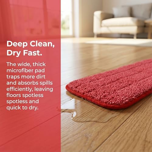12Pack Microfiber Mop Pads, Reusable and Washable Spray Mop Pads - Image 3