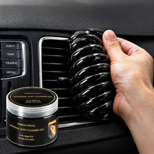 Black Car Cleaning Gel for Air Vents, Keyboards and Laptops by NAMGALSIRAS
