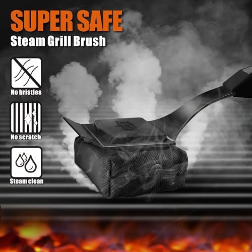 GRILLART Grill Brush Bristle Free. SteamWizards BBQ Replaceable Cleaning Head - Image 3
