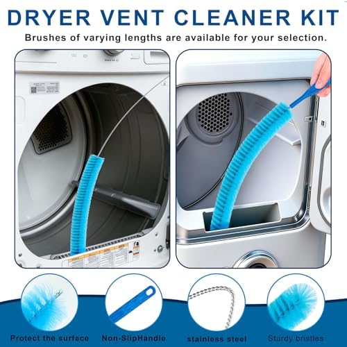 Dryer Vent Cleaner Kit, Vacuum Hose & Brush - Image 5