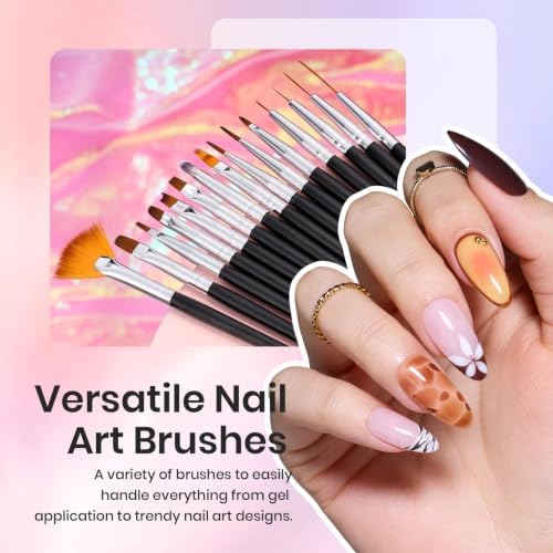 Beetles 31pcs Nail Art Brushes, Dotting Tools, Nail Art Pens, Dust Brush - Image 6