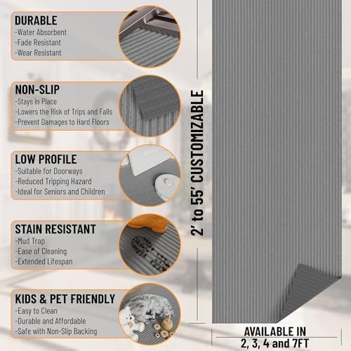 Ottomanson 4x4 Indoor Outdoor Door Mat – Non-Slip Waterproof Floor Mat - Image 3