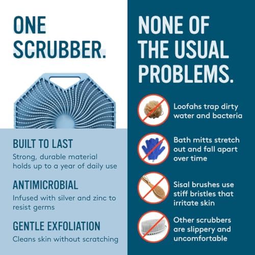 Sud Scrub® Antimicrobial Silicone Body Scrubber, Exfoliating Body Brush - Image 4