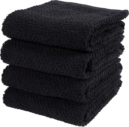 KAF Home Set of 4 Deluxe Popcorn Terry Kitchen Towels | 20 x 30 Inches | 100% by KAFHome