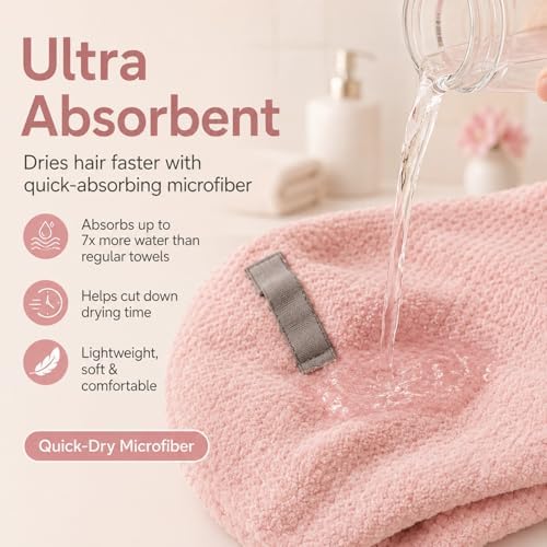 Large Microfiber Hair Wrap Towel - Image 3