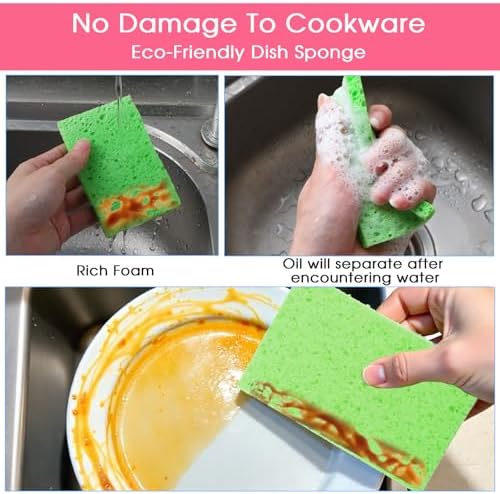200pcs Kitchen Sponges Bulk Natural Sponges - Image 5