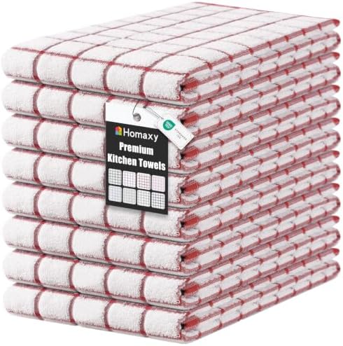 Homaxy Premium Kitchen Towels, Check Design by Homaxy