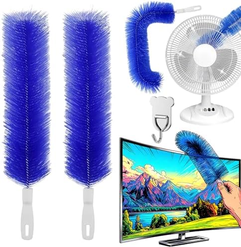Bendable Microfiber Head, Reusable Dust Remover, 2026 Upgrade Fan Cleaner Brush by BIBIFACTORY