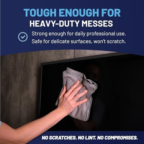 MW Pro Microfiber Cleaning Cloth | Gray | 12 Pack | 16” x 16” | All Purpose - Image 6