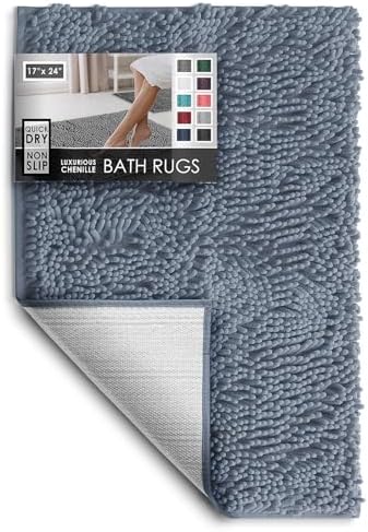 Hearth & Harbor Bathroom Rugs, Chenille Bath Mat by HearthHarbor