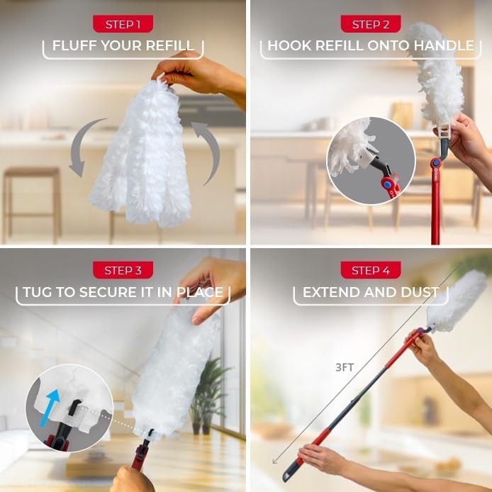 O-Cedar Flex & Catch Heavy Duty Dusting Refills | Disposable Duster Refill | - Image 2