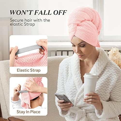 YFONG Large Microfiber Hair Towel Wrap - Image 4