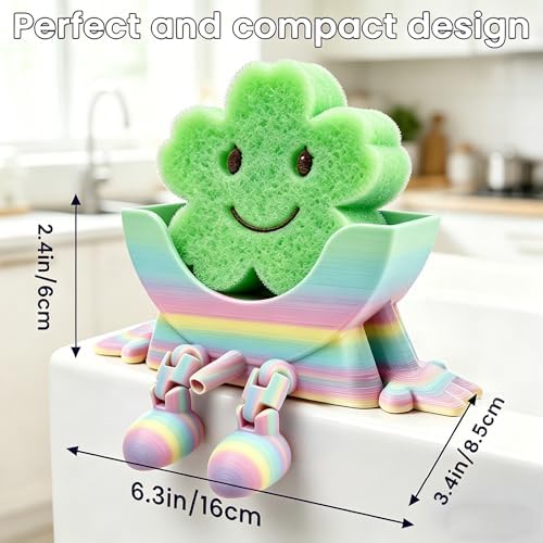 Creative Drainage Sponge Holder: Traceless Glue, 3D Printed Funny Kitchen Sink - Image 6