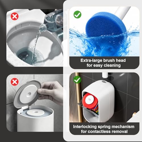 MOPUP Disposable Toilet Brush Set, 35 Refills - Image 4