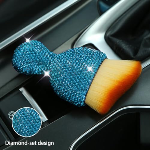 zipelo Diamond-Handle Car Detailing Dust Brush, Lake Blue - Image 6