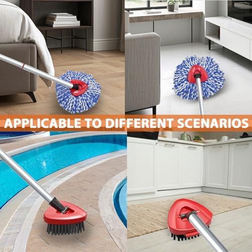 5 Pack Spin Mop Replacement for O Cedar RinseClean System-4 Heads +1 Brush - Image 6